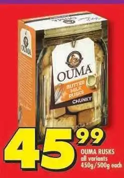 Shoprite Ouma Rusks offer