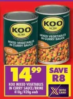 Shoprite KOO MIXED VEGETABLES IN CURRY SAUCE/BRINE offer