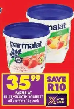 Shoprite PARMALAT FRUIT/SMOOTH YOGHURT offer