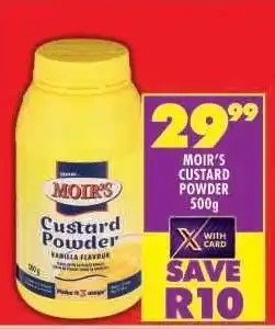Shoprite MOIR'S CUSTARD POWDER 500g offer