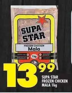 Shoprite SUPA STAR FROZEN CHICKEN MALA 1kg offer
