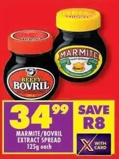 Shoprite MARMITE/BOVRIL EXTRACT SPREAD 125g each offer