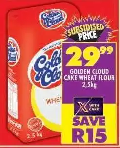 Shoprite Golden Cloud Cake Wheat Flour 2.5kg offer
