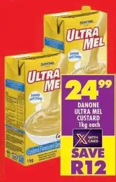 Shoprite DANONE ULTRA MEL CUSTARD 1kg each offer