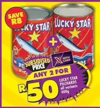 Shoprite LUCKY STAR PILCHARDS all variants 400g offer