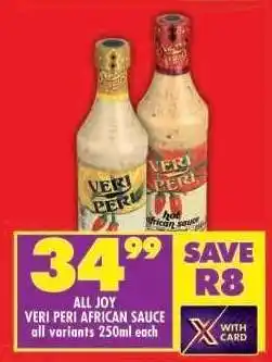 Shoprite ALL JOY VERI PERI AFRICAN SAUCE offer
