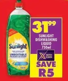 Shoprite Sunlight Dishwashing Liquid 750ml offer