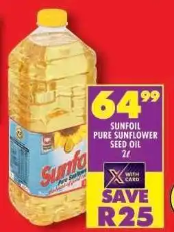 Shoprite SUNFOIL PURE SUNFLOWER SEED OIL 2ℓ offer