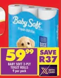Shoprite Baby Soft 2-Ply Toilet Rolls offer