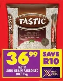 Shoprite Tastic Long Grain Parboiled Rice-2kg offer