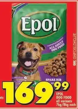 Shoprite EPOL DOG FOOD offer