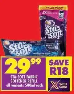 Shoprite STA-SOFT FABRIC SOFTENER REFILL offer