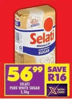 Shoprite SELATI PURE WHITE SUGAR 2,5kg offer