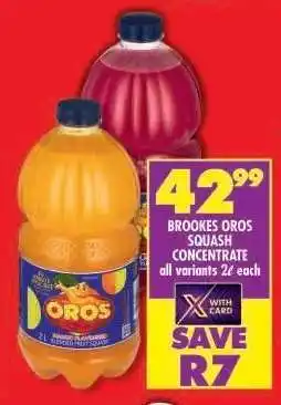 Shoprite Brookes Oros Squash Concentrate offer