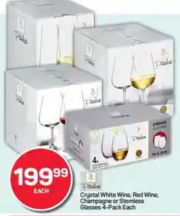 Pick n Pay Hypermarket Crystal Glasses 4-Pack offer