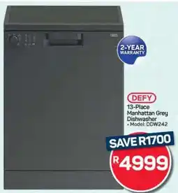 Pick n Pay Hypermarket DEFY 13-Place Manhattan Grey Dishwasher offer
