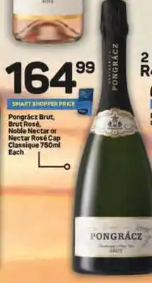 Pick n Pay Pongrácz Brut, Brut Rosé, Noble Nectar or Nectar Rosé Cap Classique 750ml Each offer