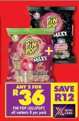 Shoprite Pin Pop Lollipops offer
