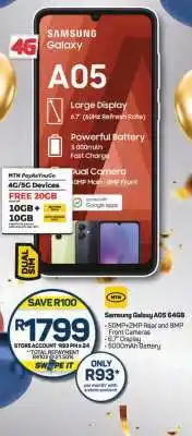 Pick n Pay Samsung Galaxy A05 64GB offer