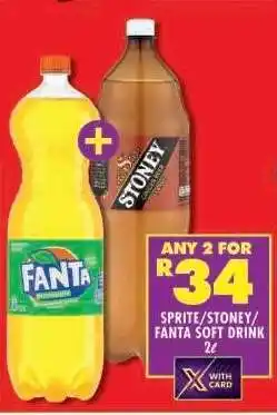 Shoprite Sprite/Stoney/Fanta Soft Drink 2L offer