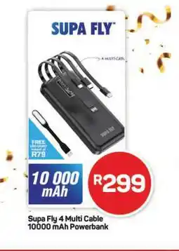 Pick n Pay Supa Fly 4 Multi Cable 10000 mAh Powerbank offer