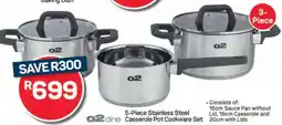 Pick n Pay Hypermarket 5-Piece Stainless Steel Casserole Pot Cookware Set offer