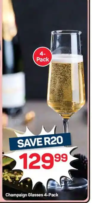 Pick n Pay Hypermarket Champaign Glasses 4-Pack offer