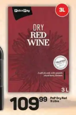 Pick n Pay PnP Dry Red 3 Litre offer