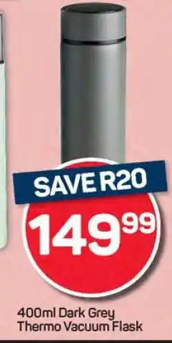 Pick n Pay Hypermarket 400ml Dark Grey Thermo Vacuum Flask offer
