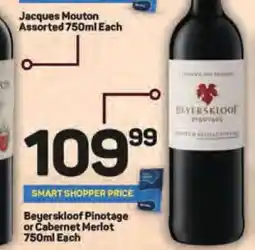 Pick n Pay Beyerskloof Pinotage or Cabernet Merlot 750ml Each offer