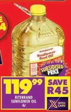 Shoprite RITEBRAND SUNFLOWER OIL offer