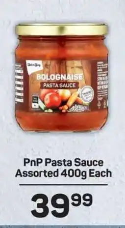 Pick n Pay PnP Pasta Sauce Assorted 400g Each offer