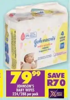 Shoprite Johnson's Baby Wipes offer