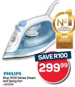 Pick n Pay Hypermarket PHILIPS Blue 1000 Series Steam and Spray Iron offer