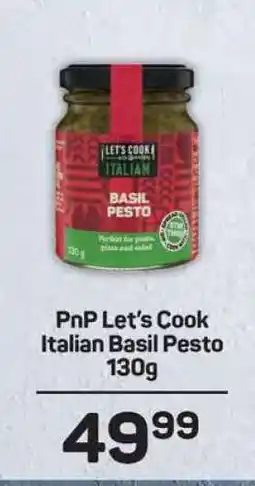 Pick n Pay PnP Let's Cook Italian Basil Pesto 130g offer