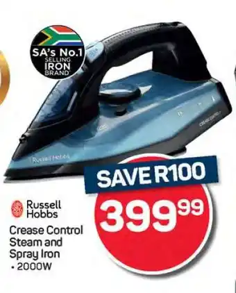 Pick n Pay Hypermarket Russell Hobbs Crease Control Steam and Spray Iron offer