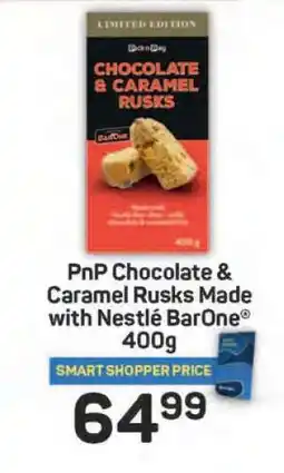 Pick n Pay PnP Chocolate & Caramel Rusks Made with Nestlé BarOne 400g offer