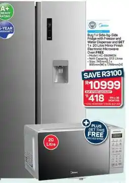 Pick n Pay Hypermarket Side-by-Side Fridge with Freezer and Water Dispenser offer
