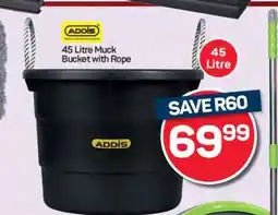 Pick n Pay Hypermarket Addis 45 Litre Muck Bucket with Rope offer