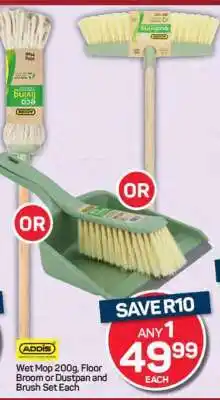 Pick n Pay Hypermarket Wet Mop 200g, Floor Broom or Dustpan and Brush Set offer