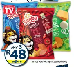 Pick n Pay Simba Potato Chips Assorted 120g offer