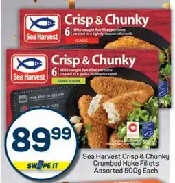 Pick n Pay Sea Harvest Crisp & Chunky Crumbed Hake Fillets Assorted 500g Each offer