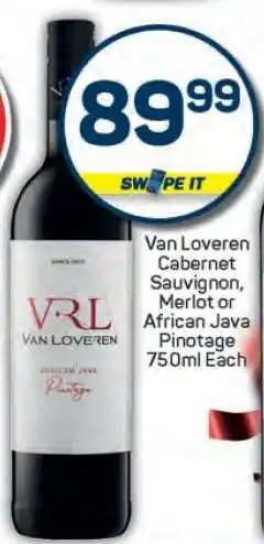 Pick n Pay Van Loveren Cabernet Sauvignon, Merlot or African Java Pinotage offer