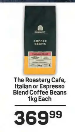 Pick n Pay The Roastery Cafe, Italian or Espresso Blend Coffee Beans 1kg Each offer