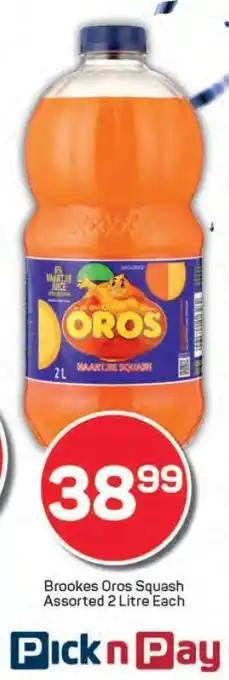 Pick n Pay Brookes Oros Squash offer