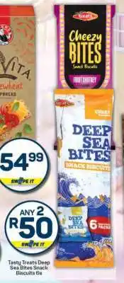 Pick n Pay Tasty Treats Deep Sea Bites Snack Biscuits 6s offer