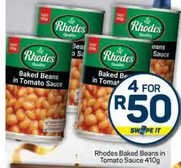 Pick n Pay Rhodes Baked Beans in Tomato Sauce 410g offer