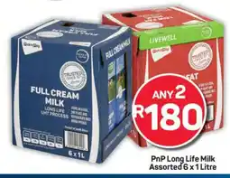 Pick n Pay PnP Long Life Milk Assorted 6 x 1 Litre offer