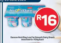 Pick n Pay Danone NutriDay Low Fat Smooth Dairy Snack offer