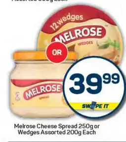 Pick n Pay Melrose Cheese Spread or Wedges offer